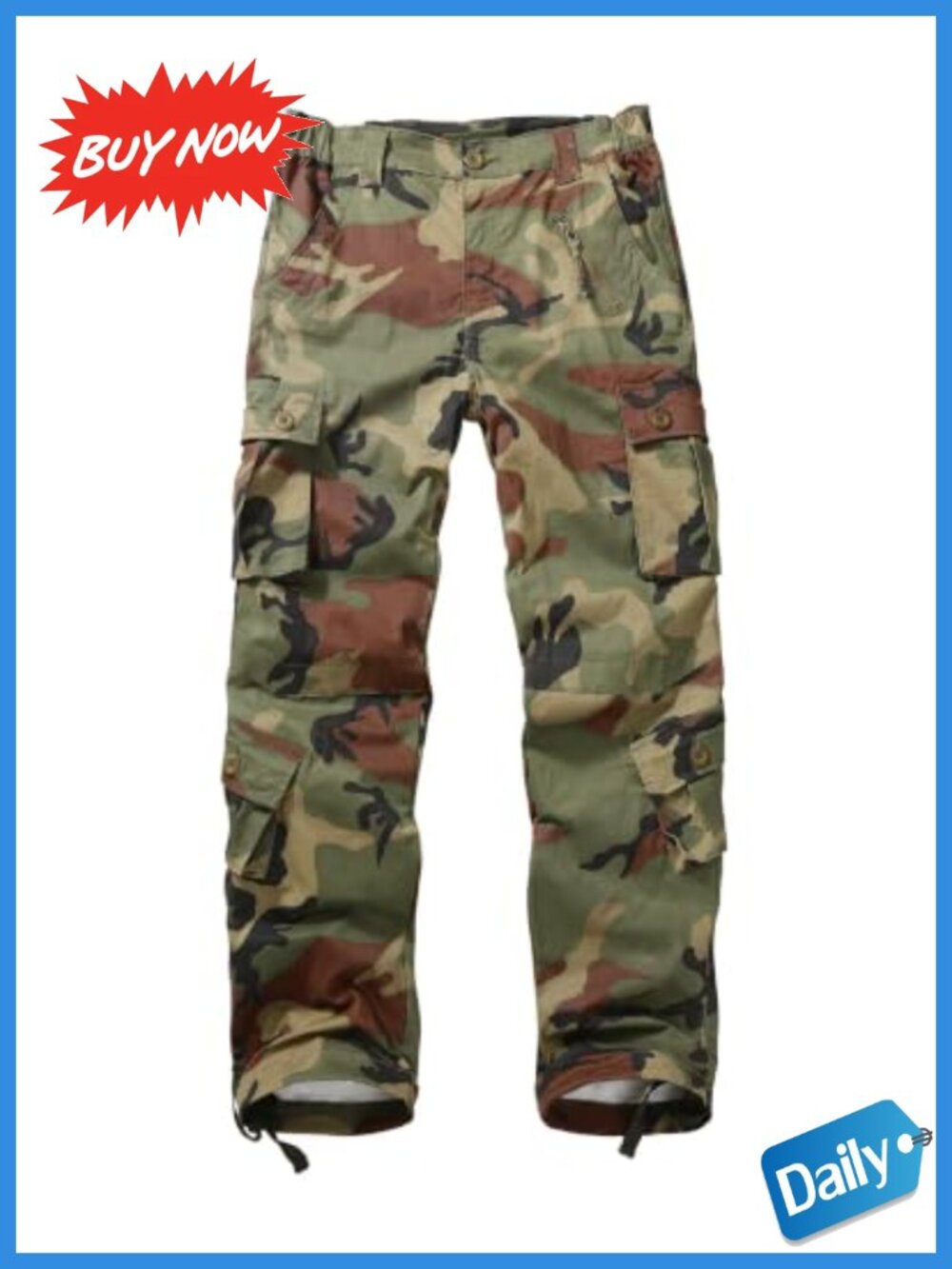 Cargo Pants Women Camo Relaxed Fit Stretch Twill 9 Pockets Work Hiking Y2K